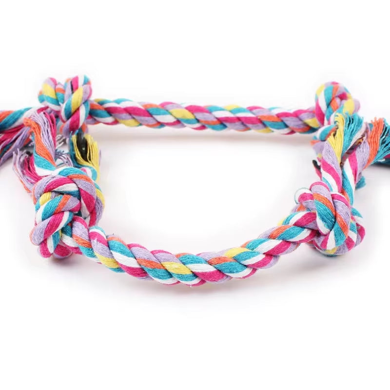 Durable Cotton Knot Rope Chew Toy for Puppies - Hemp Rope Molar Toy for Dental Care