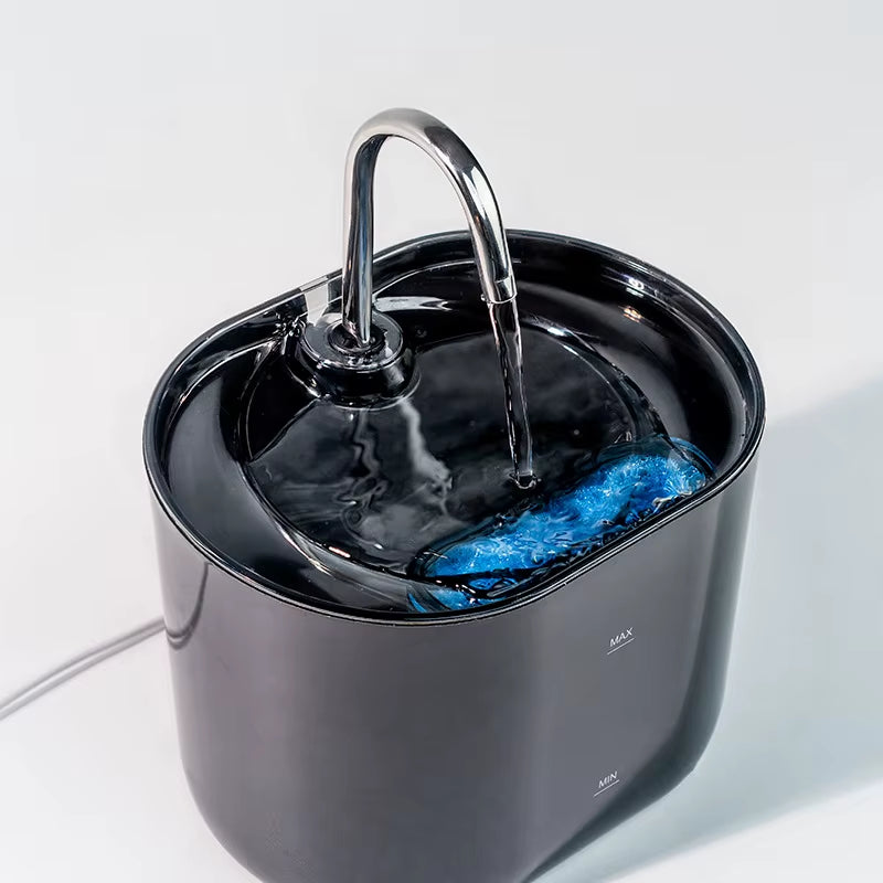 Automatic Cat Water Fountain with Stainless Steel Faucet and Silent Pump - Pet Water Dispenser for Cats and Dogs