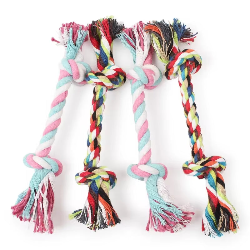 Durable Cotton Knot Rope Chew Toy for Puppies - Hemp Rope Molar Toy for Dental Care