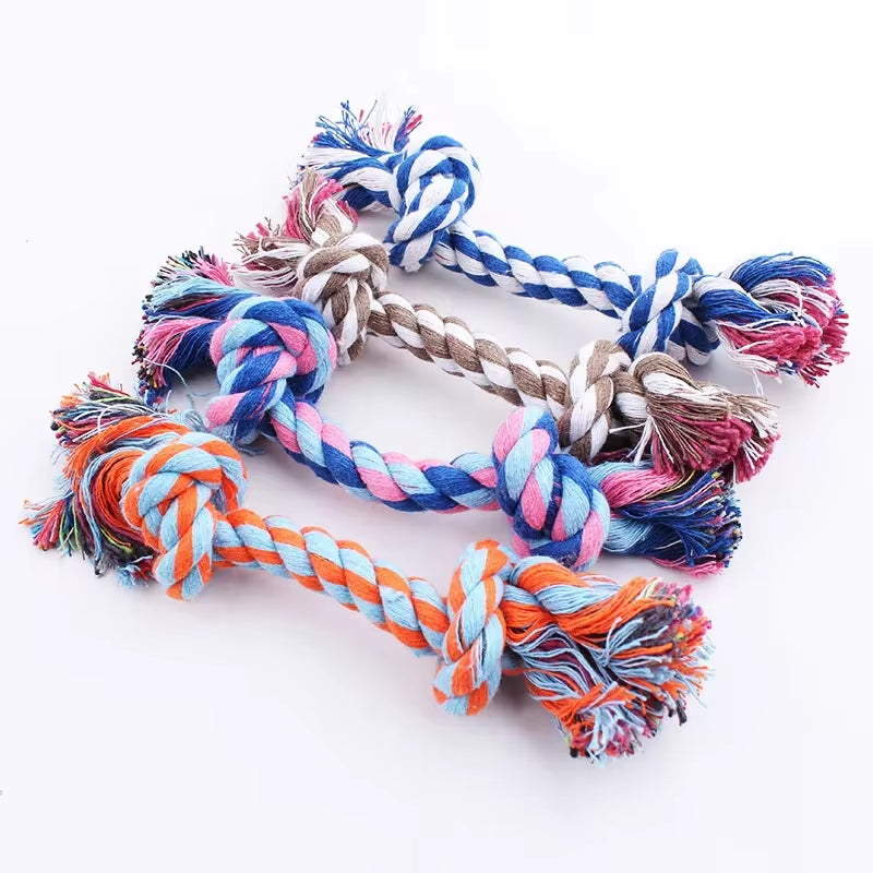Durable Cotton Knot Rope Chew Toy for Puppies - Hemp Rope Molar Toy for Dental Care