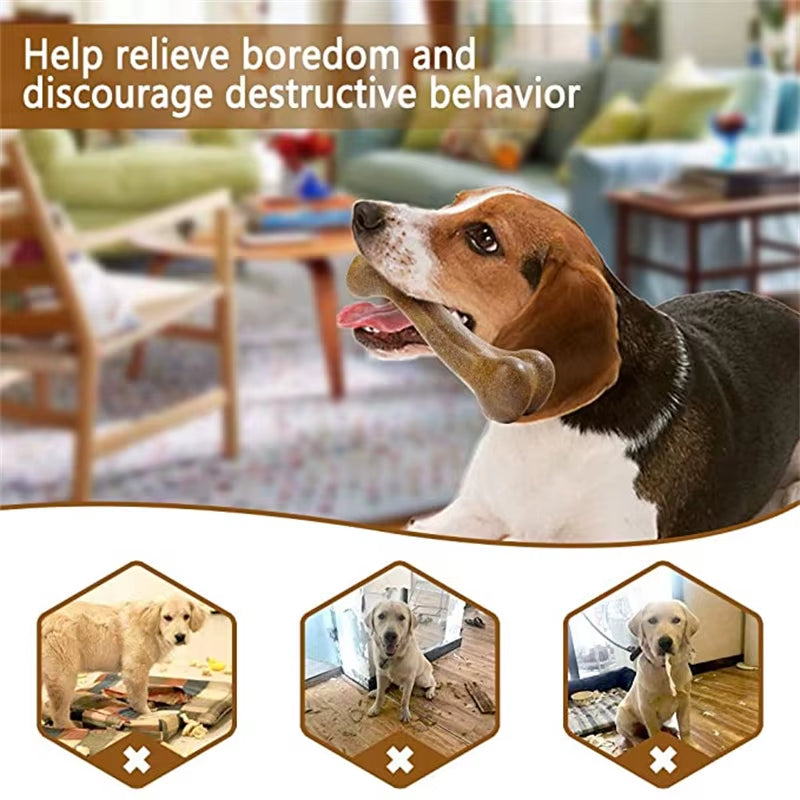 Indestructible Natural Tough Anti-Bite Chew Toy for Large and Medium Dogs - Dental Care and Teething Solution