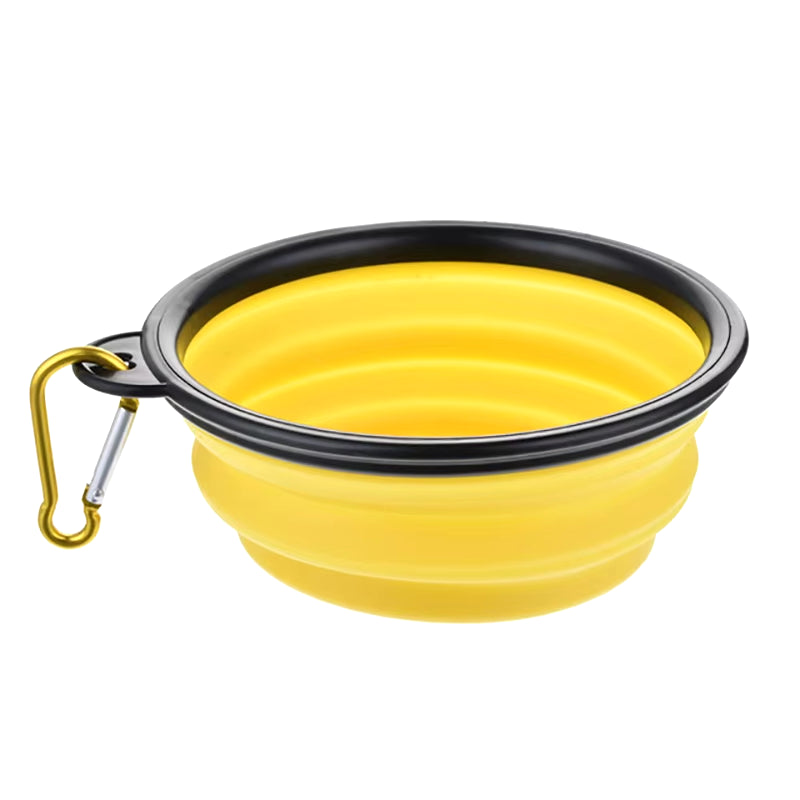 Large Collapsible Silicone Dog Bowl - 350/1000ml Portable Feeding Container for Outdoor Travel
