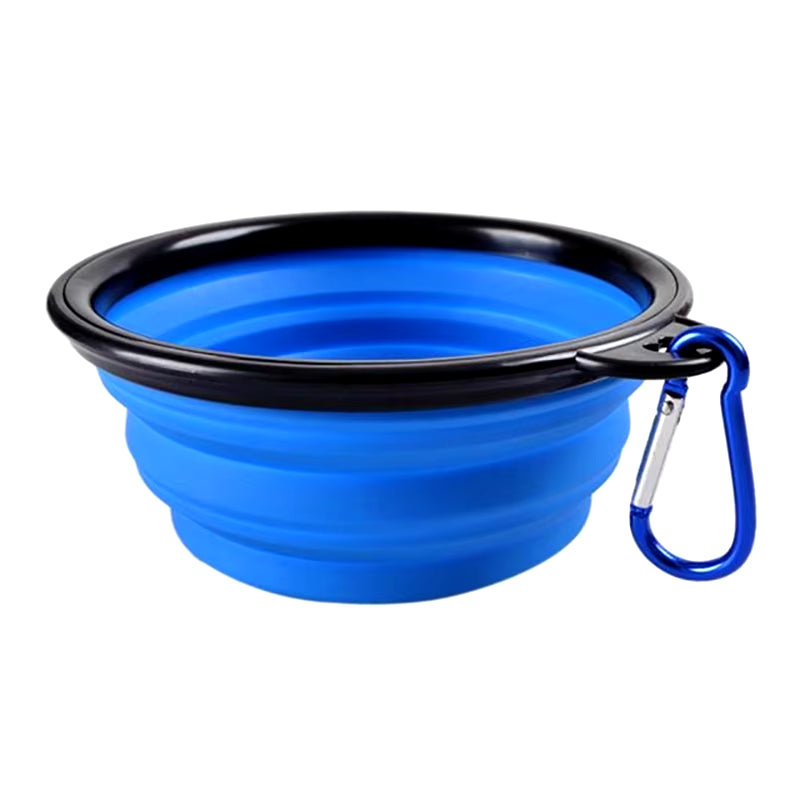 Large Collapsible Silicone Dog Bowl - 350/1000ml Portable Feeding Container for Outdoor Travel